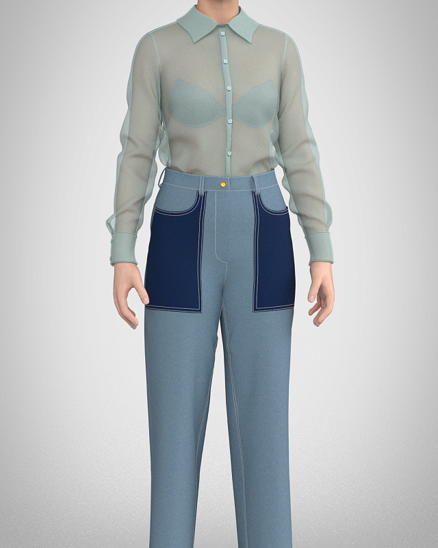 Trousers with 2 pocket options, pattern №834