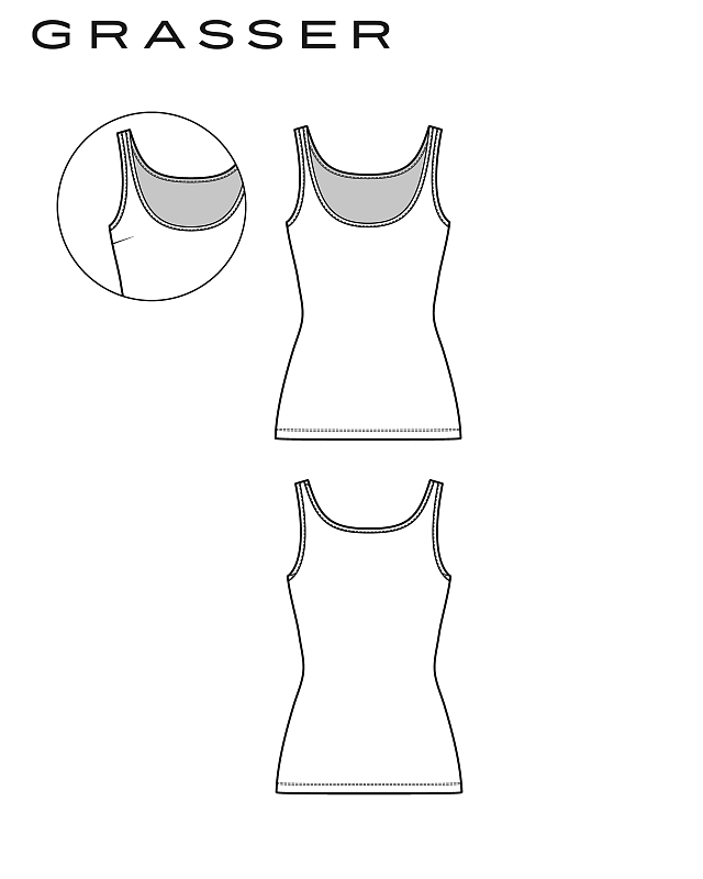 Sleeveless shirt, pattern №1241