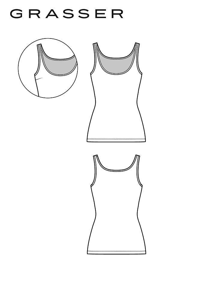 Sleeveless shirt, pattern №1241