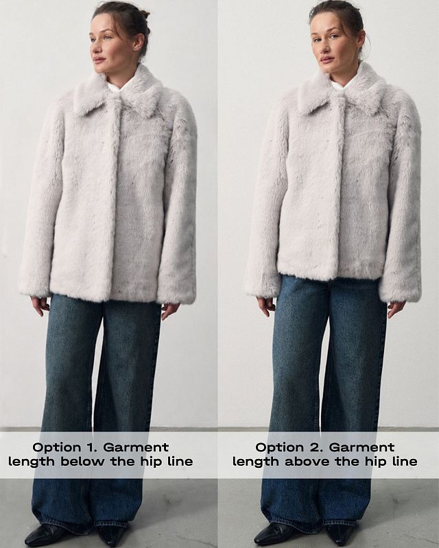 Fur jacket in two options, pattern №1382