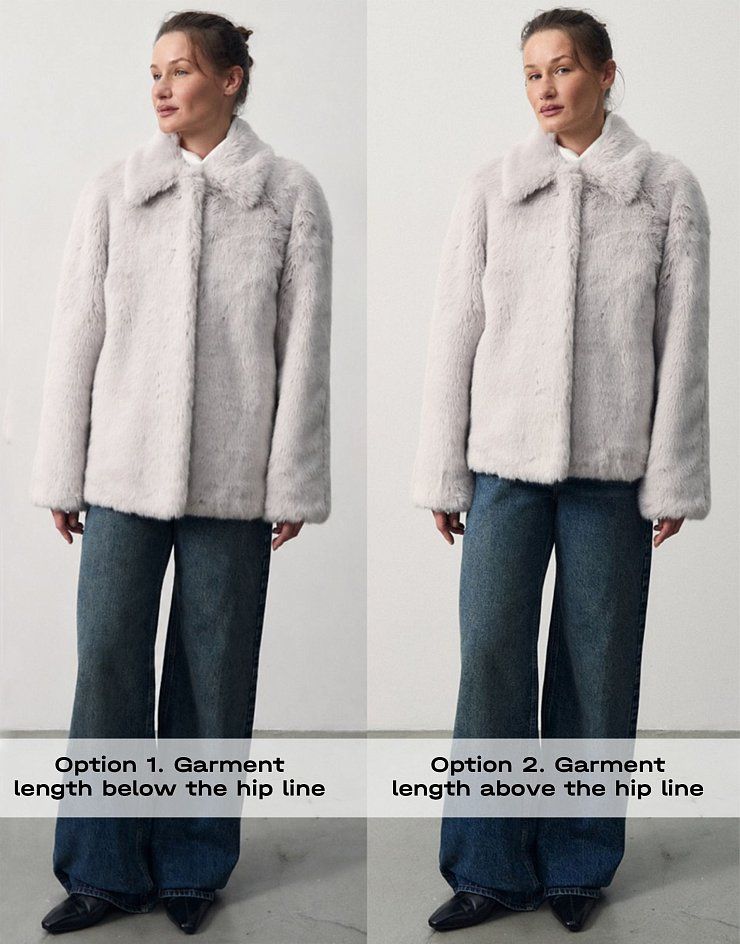 Fur jacket in two options, pattern №1382
